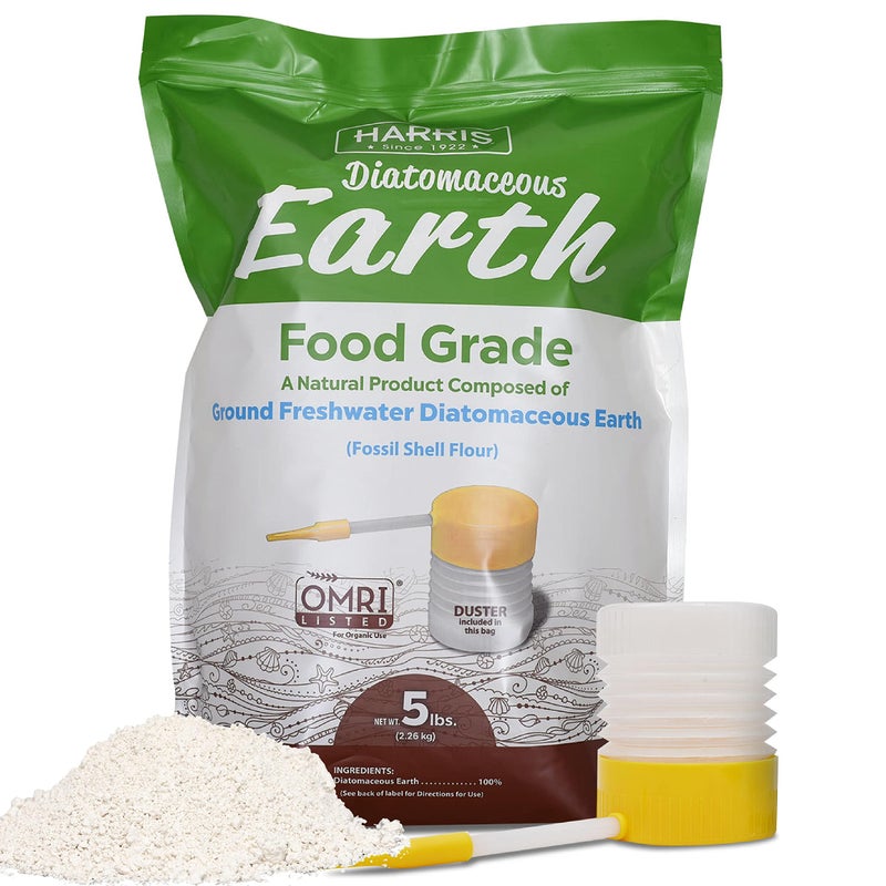 Harris Diatomaceous Earth Food Grade, 5lb with Powder Duster Included in The Bag, OMRI Listed Approved for Organic Use - Image 1