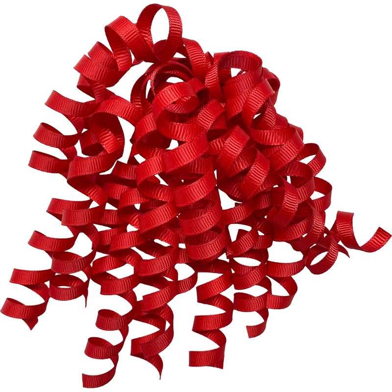 Jillson Roberts 6-Count Self-Adhesive Grosgrain Curly Bows Available in 15 Colors, Lipstick Red - Image 4