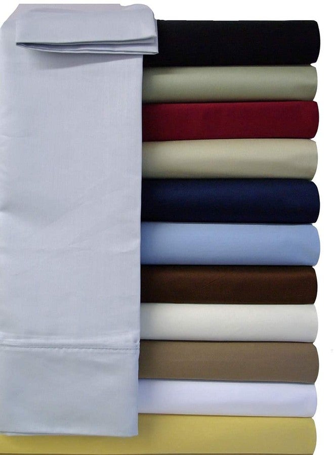 sheetsnthings Super Single Solid Ivory Microfiber Attached Waterbed Sheets Set with Pole Attachment.Pole not Included - Image 1