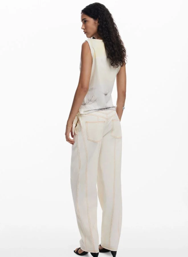 DESIGUAL Dandelion Tie T-Shirt