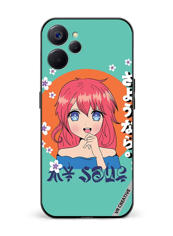 VR CREATIVE Protective Case Cover For Realme 10 5G Japanese Gril Text Means Good Bye Design Multicolour - Image 1