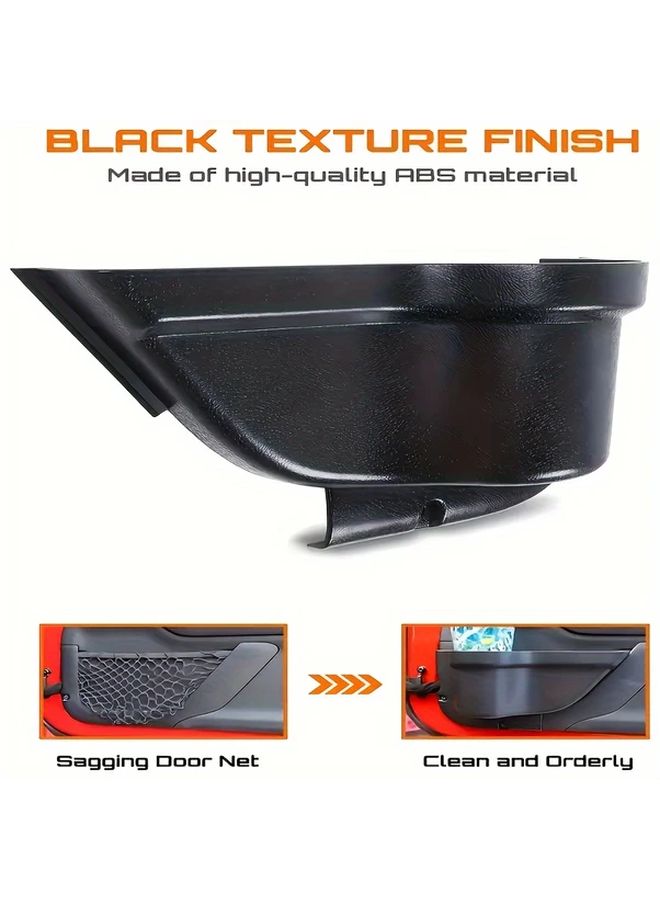 Storage Cup Holder For JK Wrangler ABS Material Replaces Sagging Net Cover - Image 4