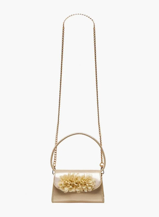 Celeste Floral Applique Crossbody Bag with Chain Strap Ramadan Collection
