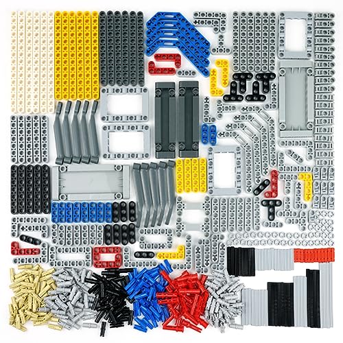 BroTex Technical Parts Pieces Sets Liftarm Beams Bricks Bulk Axles Pins Panels Frame Beams Connectors, 580 Pieces Compatible with Technic-Block MOC Buildings Toys for Boys Adults Kids Age 6+ - Image 1
