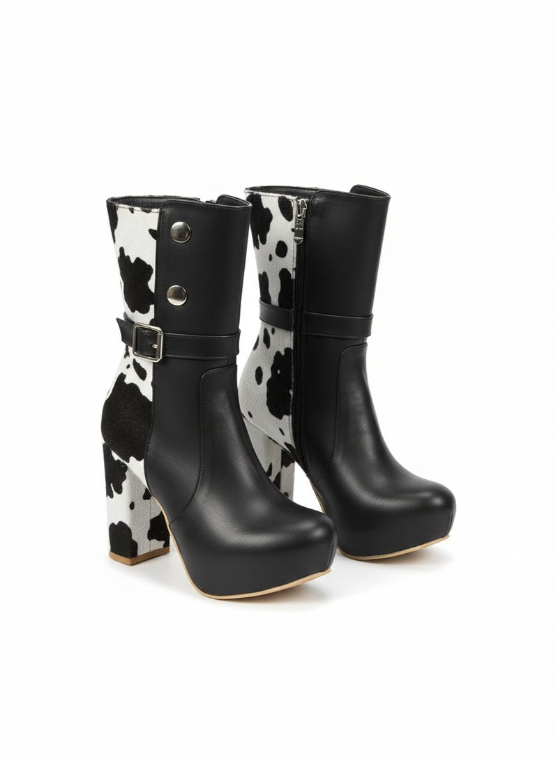 فيبراندا بوت كعب عالي بتصميم عصري جريء يجمع بين الأناقة والتميّز - Image 2