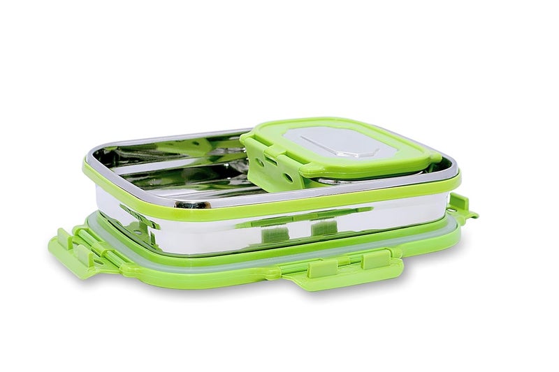 Gladnes Lunch Box Insulated Stainlss Steel Tiffin Box Food Containers for Adults and Kids Tiffin Box Vacuum Pack for Office School Use 1Pc Multicolor 900ml - Image 4