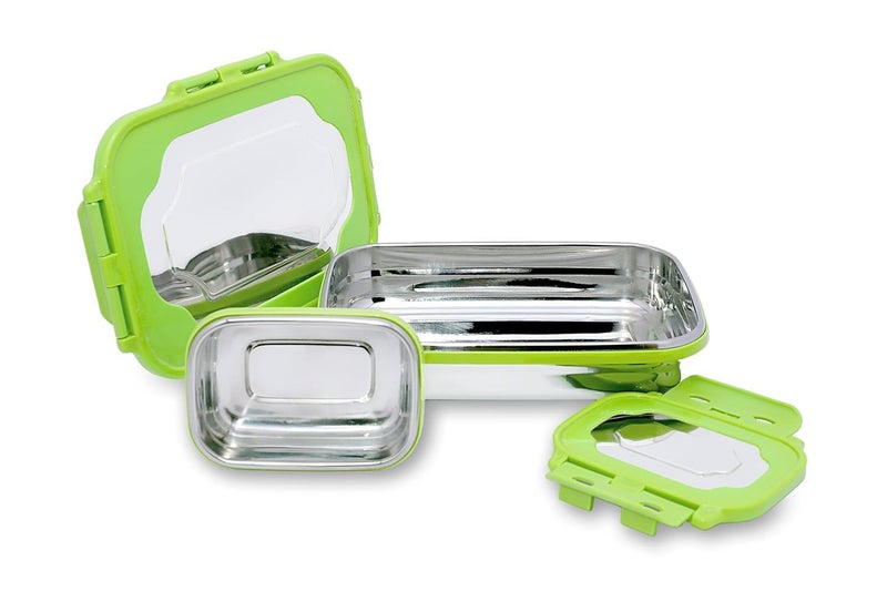 Gladnes Lunch Box Insulated Stainlss Steel Tiffin Box Food Containers for Adults and Kids Tiffin Box Vacuum Pack for Office School Use 1Pc Multicolor 900ml - Image 3