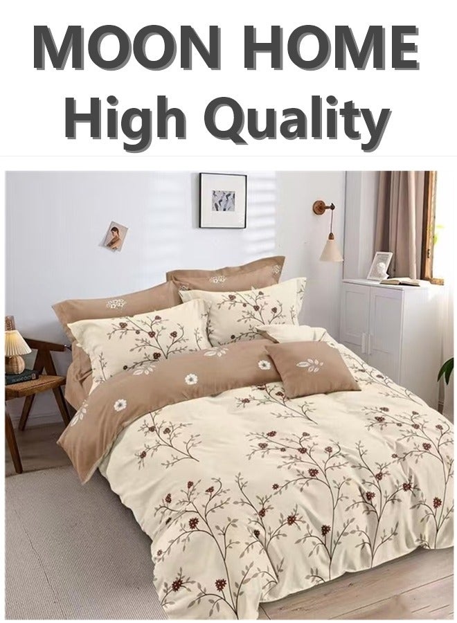 Luxury 6-Piece Duvet Cover Set – King/Queen/Single Sizes – Includes Comforter Cover, Fitted Sheet & 4 Pillowcases – Elegant & Comfortable Bedding