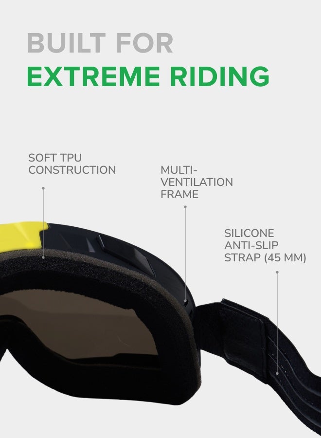 SHARMAX نظارات شمسية للدراجات النارية بأسلوب ريترو من شارب ماكس، حماية من الضباب والأشعة فوق البنفسجية، للدراجات الترابية، ATV، موتوكروس، الرياضات خارج الطريق - Image 3