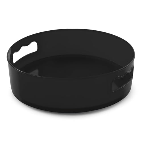 HomeWiz Multi-Purpose 360° Rotating Organizer Tray | Kitchen Accessories Items | Kitchen Organizer Rack | Kitchen Tools | Easy - Access Turntable for Spices, Storage & More | Black - Image 5