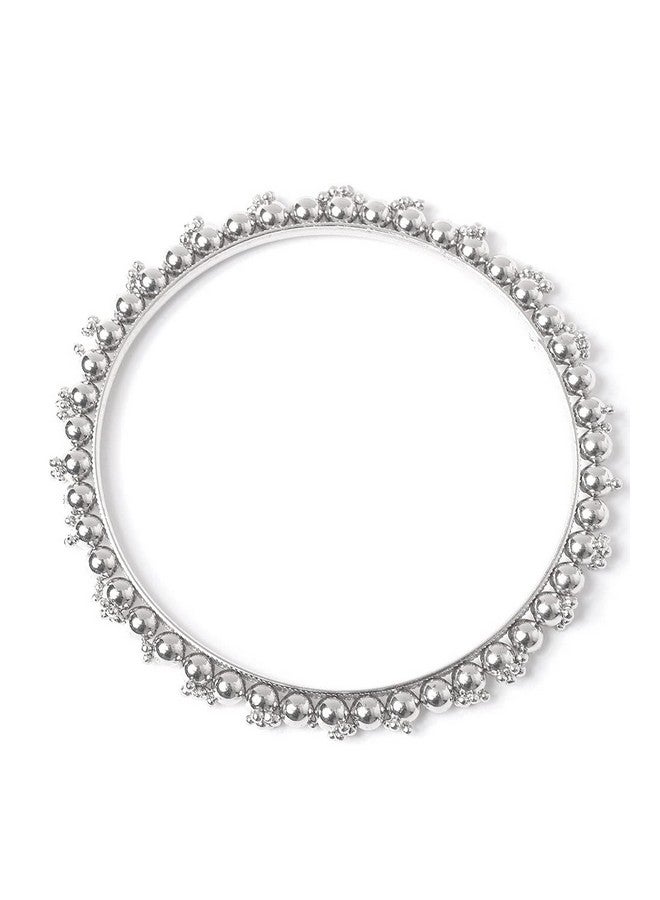 YouBella Antique Look Jewellery Silver Plated Traditional Bracelet Bangles for Women (2.6) - Image 4