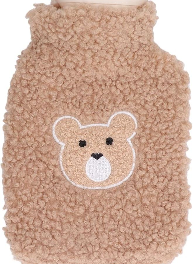 قهوة اللون دب رئيس زجاجة الماء الساخن 1000 مل مع غطاء سميكة PVC فم واسع دافئ ضغط حقيبة - Image 2