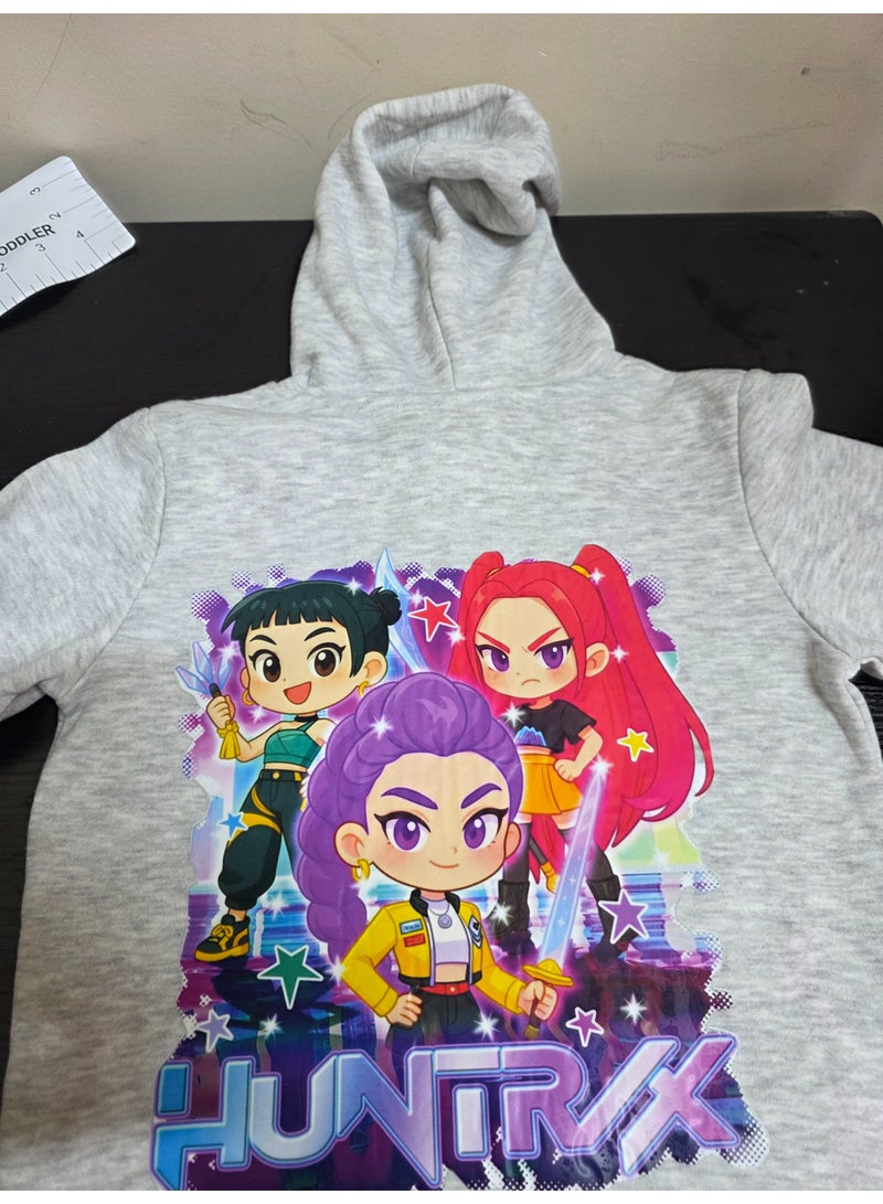 صائدو الشياطين في الكيبوب K-POP: هودي مطبوع فرقة فتيات صائدة الشياطين مناسب للخروج اليومي - Image 2