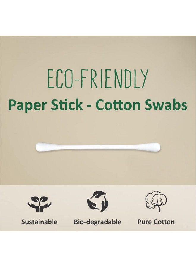Tulips Premium Paper Stick Cotton Ear Buds (Pack Of 5) 100% Pure & Soft Cotton 100 Sticks/ 200 Tips Each Pack - Image 4