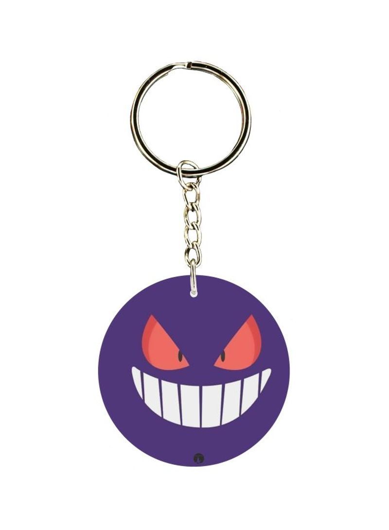 Cartoon Monster Printed Keychain
