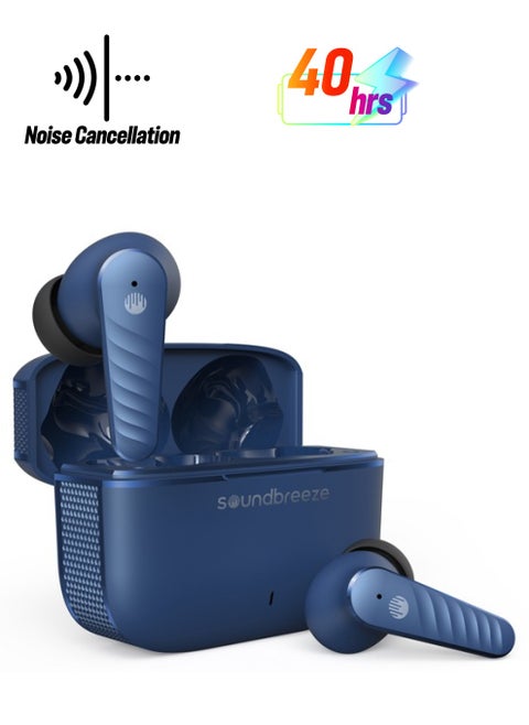 SEEKEN Soundbreeze Wireless Bluetooth Earbuds - Blue | 40 Hours Playtime | Compatible with iPhone and Samsung | Premium Design | High-Quality.