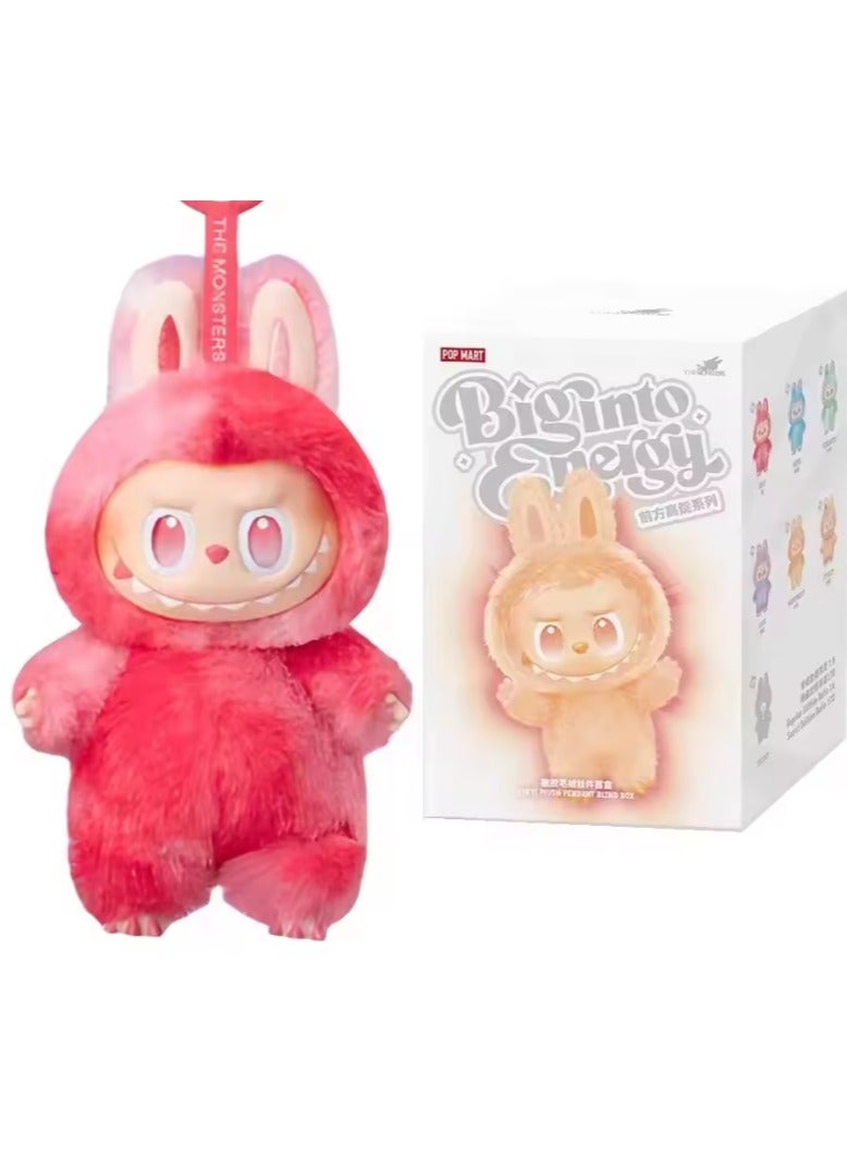 Labubu THE MONSTERS Bigmo Energy Plush Keychain Figure red - Image 1