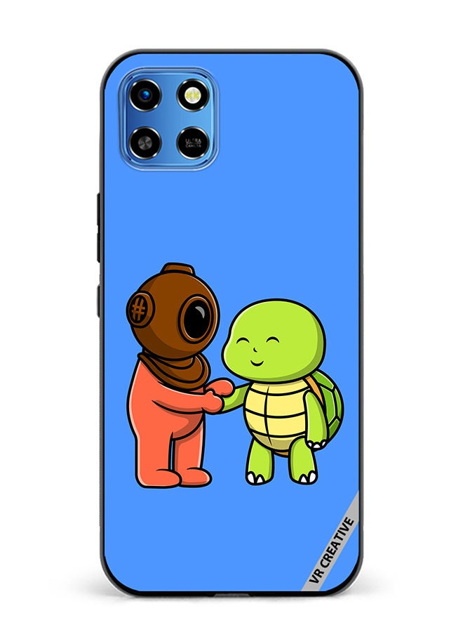 VR CREATIVE Protective Case Cover For Infinix Smart 6 HD Cute Diver Design Multicolour - Image 1