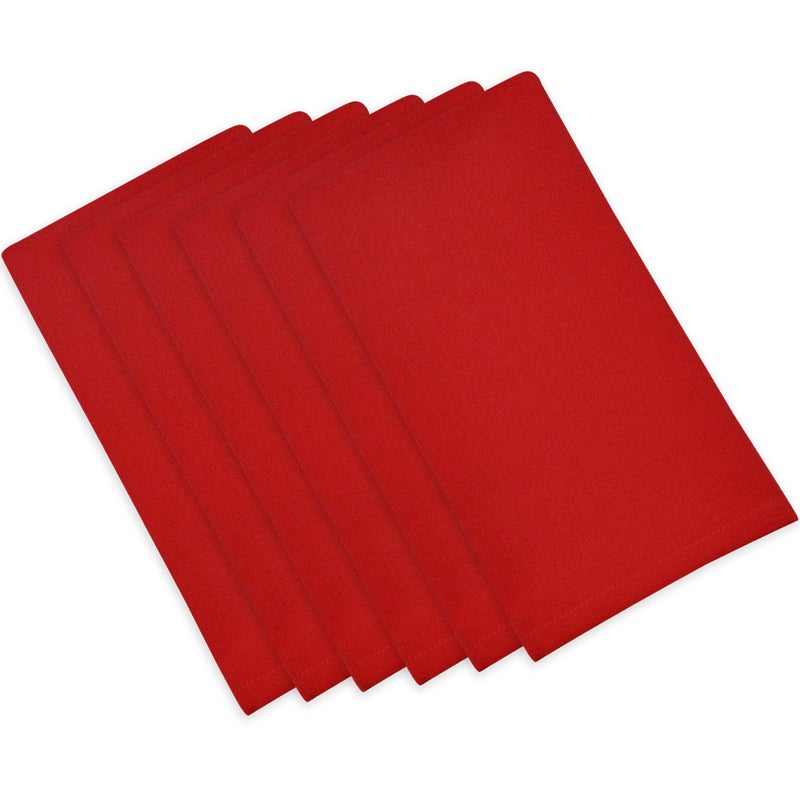 ITOS365 100 Cotton Dinner Napkins Red Cloth Napkin  6 Pack 18 inches x 18 inches Soft and Comfortable  Durable Hotel Quality  Ideal for Events and Regular Home Use