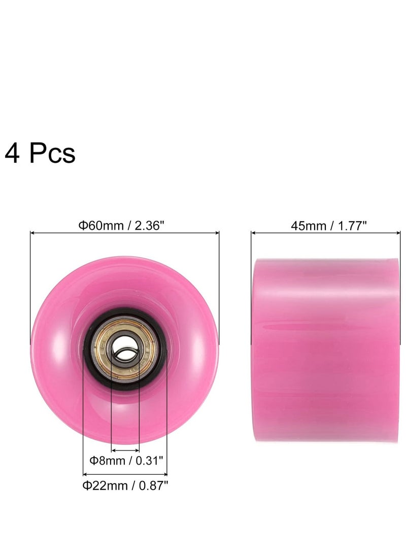 Generic 60x45MM 78A Skateboard Wheels With Bearings 4PCS With T-Tool, Light Pink  - Image 5