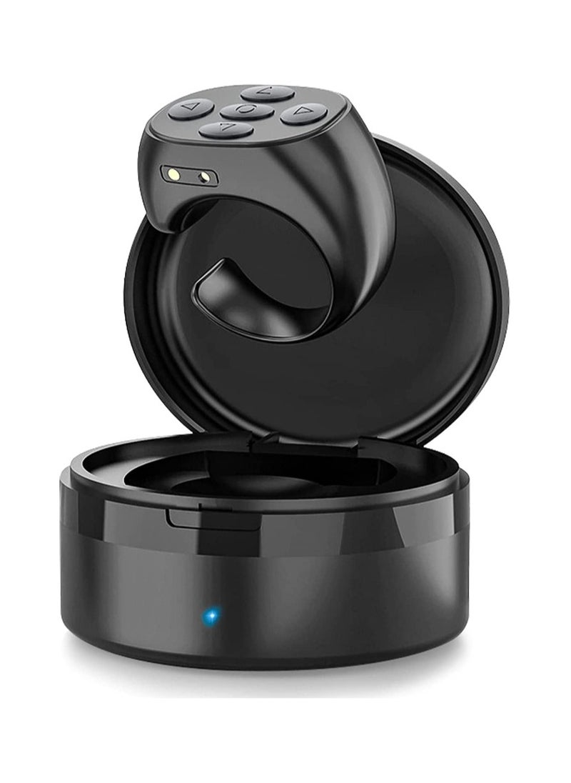 بيوينتي TIK TOK Bluetooth Remote Control  Turner for iPhone iPad Android, Mini TIK TOK Wireless Scrolling Ring, Cell Phone Camera Shutter Selfie Remote, Fashion Smart Ring Remote  - Image 1