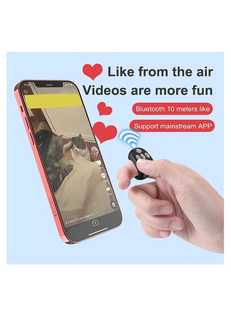 بيوينتي TIK TOK Bluetooth Remote Control  Turner for iPhone iPad Android, Mini TIK TOK Wireless Scrolling Ring, Cell Phone Camera Shutter Selfie Remote, Fashion Smart Ring Remote  - Image 5
