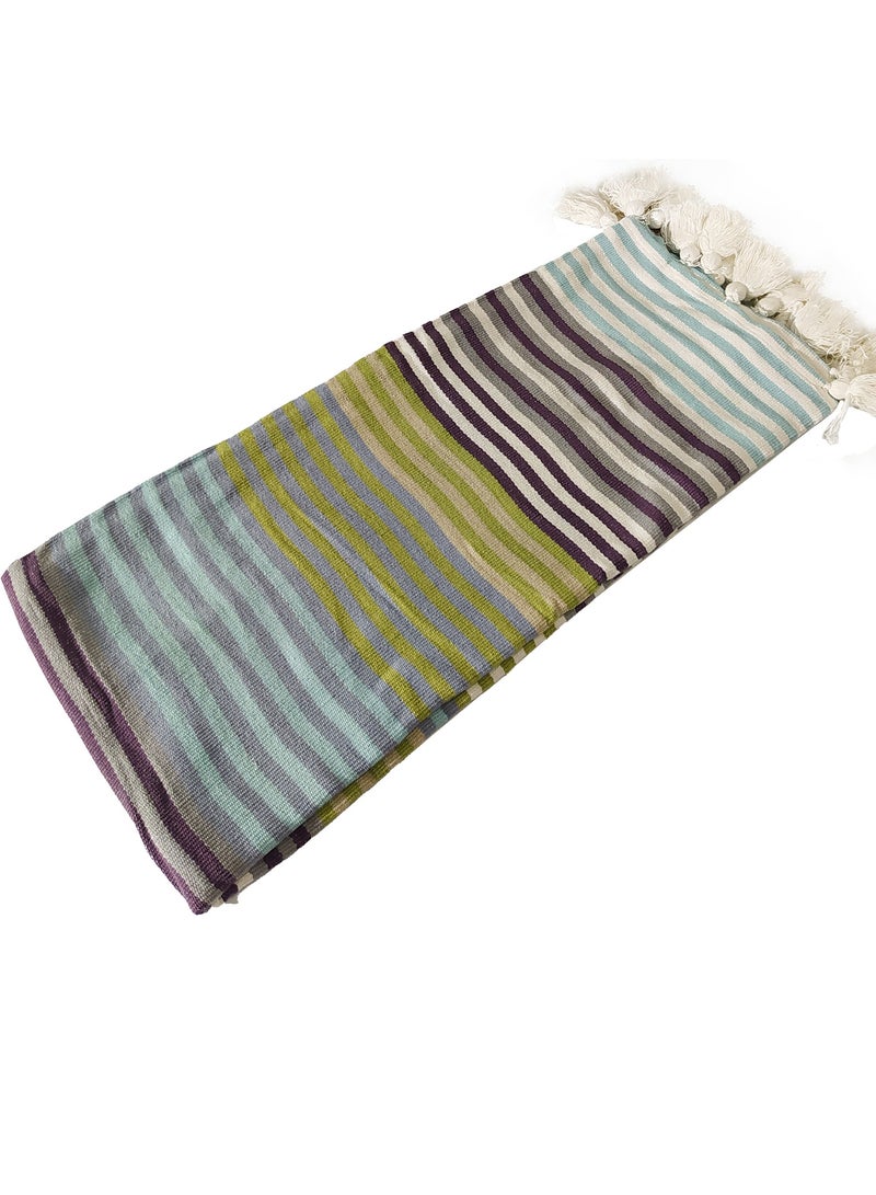 Handloom Cotton Bed Blanket Size 127 x 153 cm with an Elegant Design to Add a Touch of Luxury to Your Home. - Image 1