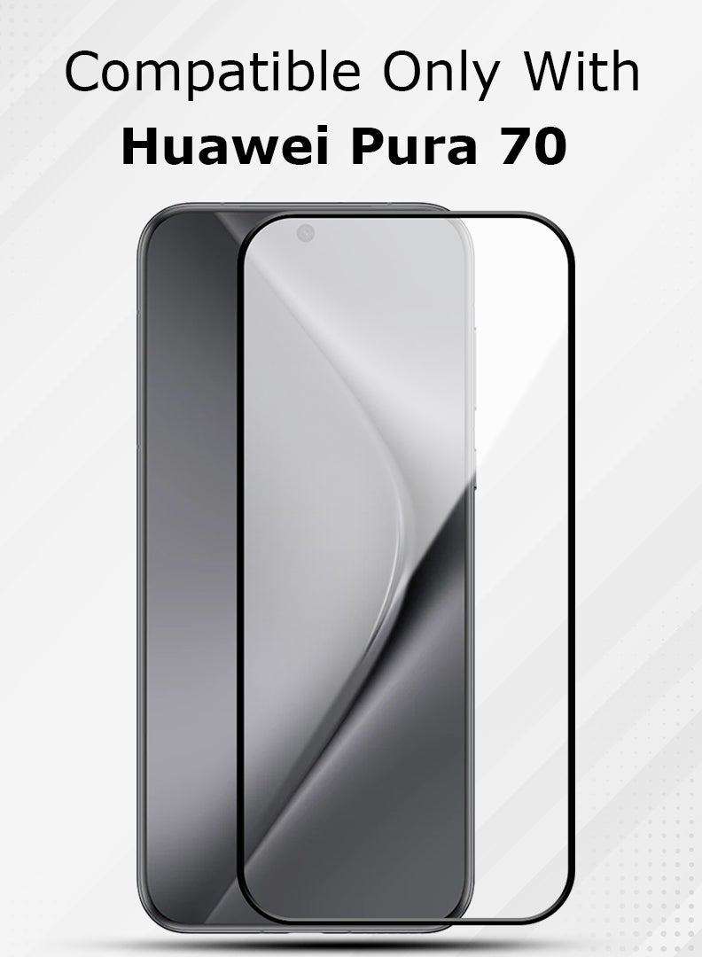 MUDISO Screen Protector For Huawei Pura 70 Pro 6.8 Inch 9H Hardness Tempered Glass Film, Bubble Free Easy Installation, Full Coverage, Anti Scratch And Touch Sensitive - Image 2