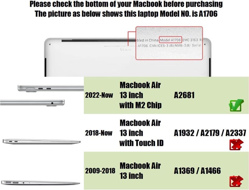 Se7enline Compatible with 13.6 inch MacBook Air M2 M3 2024 2023 2022 Case for Mac Air 13-inch A2681/A3113 M2 M3 Laptop Protective Hard Shell Case with Keyboard Cover Skin(UK Layout),Living Coral - Image 2