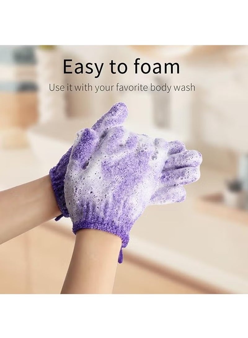 Beauenty 6 Pairs Exfoliating Gloves - Premium Scrub Wash Mitt for Shower,Spa,Massage and Body Scrubs - Spa Exfoliation Accessories For Men and Women - Image 3