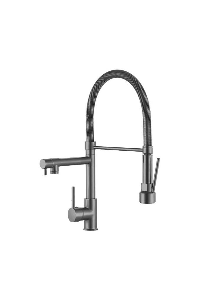 كواترو خلاط مطبخ ٢ مخرج سوستة كاملة رمادي من شركة كواترو مصنوع من افضل الخامات واجمل الالوان