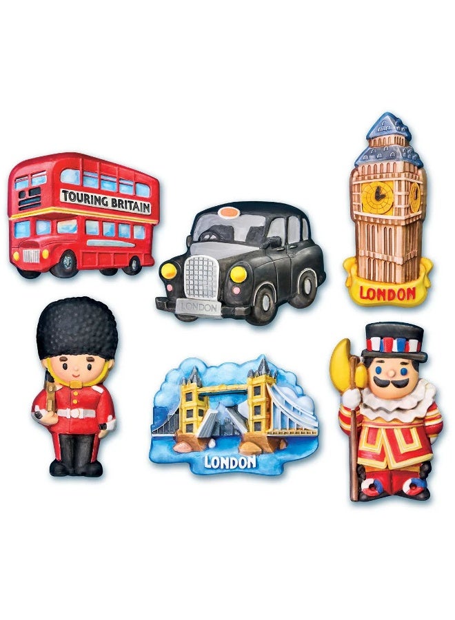 4m Mould & Paint London Craft Kit (6 Magnets & Badges) - Image 2