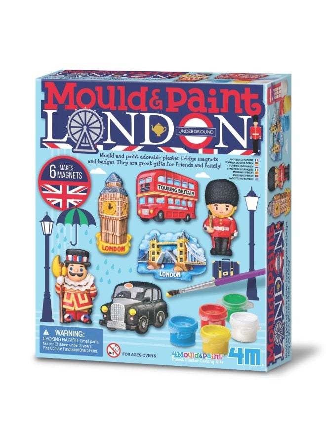 4m Mould & Paint London Craft Kit (6 Magnets & Badges) - Image 1