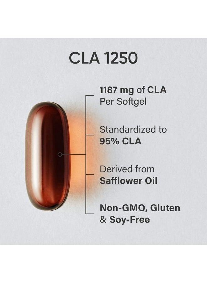 SPORTS RESEARCH - Sports Research CLA - 1250mg with Active Conjugated Linoleic Acid for Men and Women | Non-GMO, Soy & Gluten Free - 95% (180 Softgels)… - Image 1