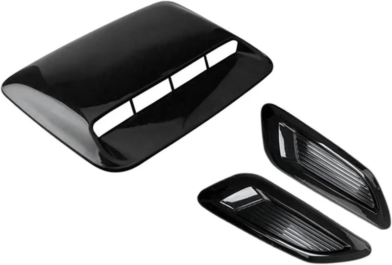 Car Air Flow Intake Hood Scoop Vent Bonnet Decor Cover Center Side Outlet Auto Exterior Universal B Compatible With Ford Toyota Chevrolet - Image 1