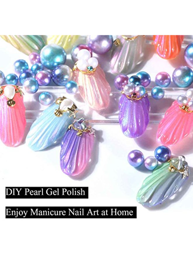 brunson Gel Nail Polish Pearl Nail Polish Mermaid Gel Manicure Salon Decor Nail Art Elegant Shell Shiny Under Light UV LED Soak Off Set BMG08  - Image 2