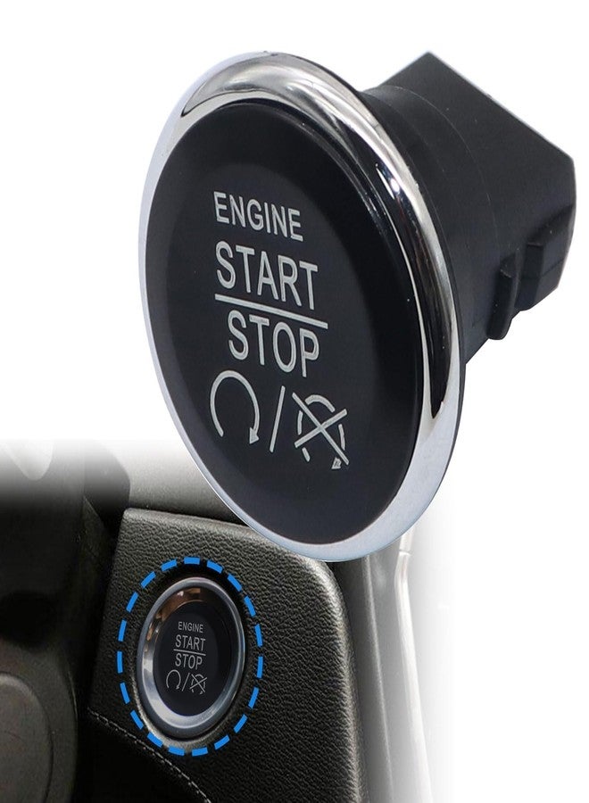 NLQR Push Start Button fit for Dodge Challenger Durango Grand Caravan fit for Jeep Grand Cherokee Commander fit for Chrysler 300 Town and Country fit for Ram C/V Push To Start Ignition Kit 1FU931X9AC - Image 1
