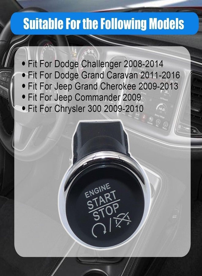 NLQR Push Start Button fit for Dodge Challenger Durango Grand Caravan fit for Jeep Grand Cherokee Commander fit for Chrysler 300 Town and Country fit for Ram C/V Push To Start Ignition Kit 1FU931X9AC - Image 5