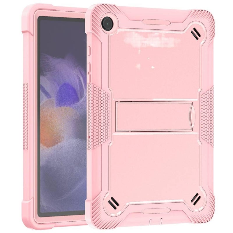 Folio Stand Samsung Tab Shockproof Case Compatible with Multiple Tab Models with Daily Tablet Carry in Rose Gold - Image 1