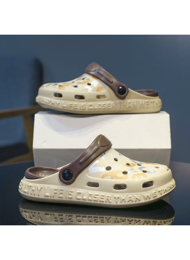 سمر صنادل كروكس صيفية للأطفال أولاد، صنادل منزلية في الهواء الطلق مقاومة للانزلاق بنعل ناعم، صنادل شاطئية كبيرة للأطفال، صنادل داخلية للأطفال - Image 1