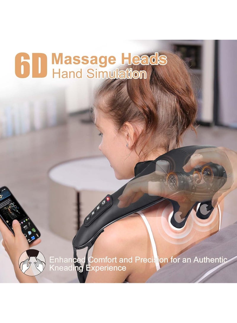 إسكدنيا Shiatsu Neck Massager with Heat 【2025 Upgraded】 - Ideal Gifts for Mom Dad,Cordless Kneading Massage for Pain Relief, Rechargeable Massage for Neck, Shoulder and Back - Image 2