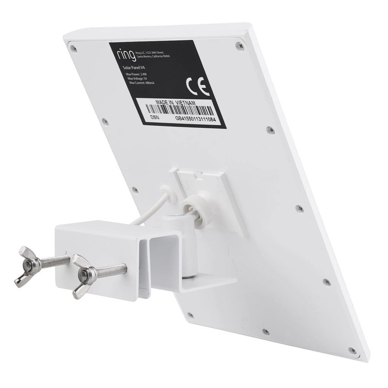 ALERTCAM Gutter Mount for Solar Panel, Adjustable Weatherproof Aluminum Alloy Mount Bracket, Perfect Angle to Get Adequate Sunlight (White) - Image 4
