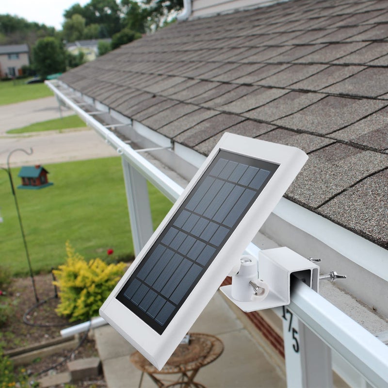 ALERTCAM Gutter Mount for Solar Panel, Adjustable Weatherproof Aluminum Alloy Mount Bracket, Perfect Angle to Get Adequate Sunlight (White) - Image 5