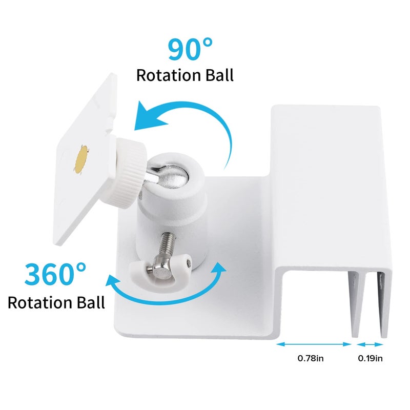 ALERTCAM Gutter Mount for Solar Panel, Adjustable Weatherproof Aluminum Alloy Mount Bracket, Perfect Angle to Get Adequate Sunlight (White) - Image 3