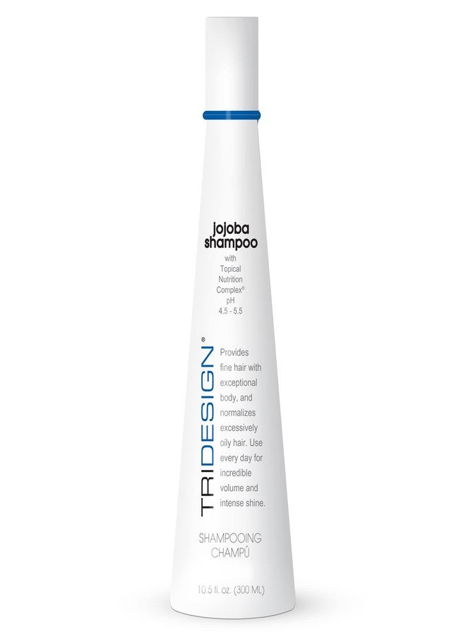 TRI Design Professional Hair Care Jojoba Oil Shampoo - Moisturizing, Thickening, and Nourishing for All Hair Types, Daily Use, Boosts Shine & Manageability, 10.5 oz