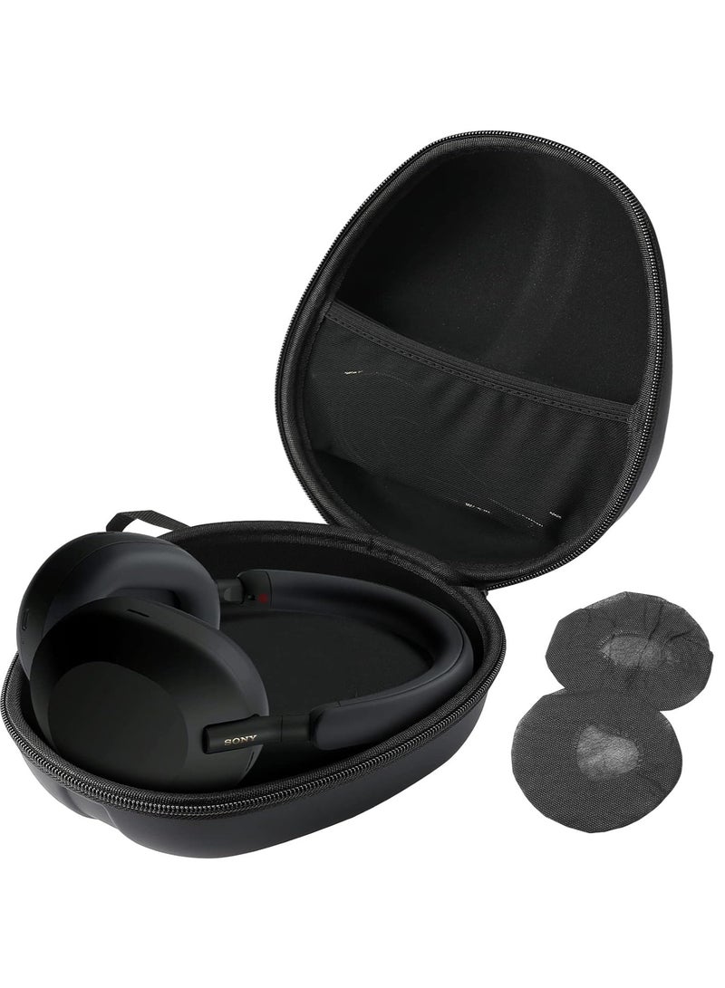 Procases Hard Shell Headphone Case For Sony Beats Bose Jbl Maxell Panasonic Audio Technica And More Travel Carrying Bag With 2 Earpad Covers Father’S Day Gift –Black - Image 1