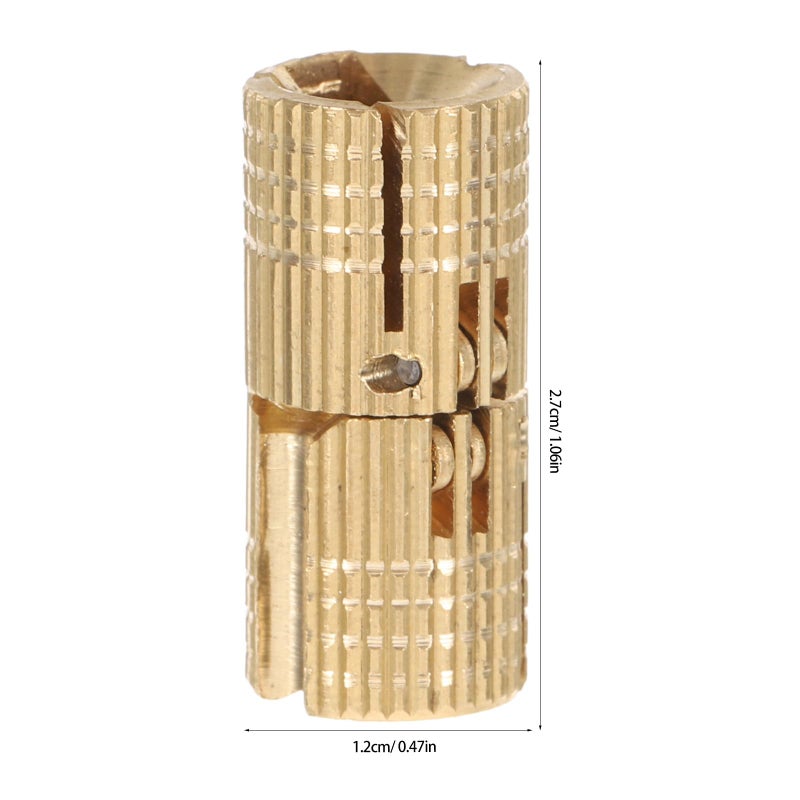 Brass Concealed Hinges 12mm Hidden Cabinet Hardware For Wooden Doors Jewelry Boxes - Image 3