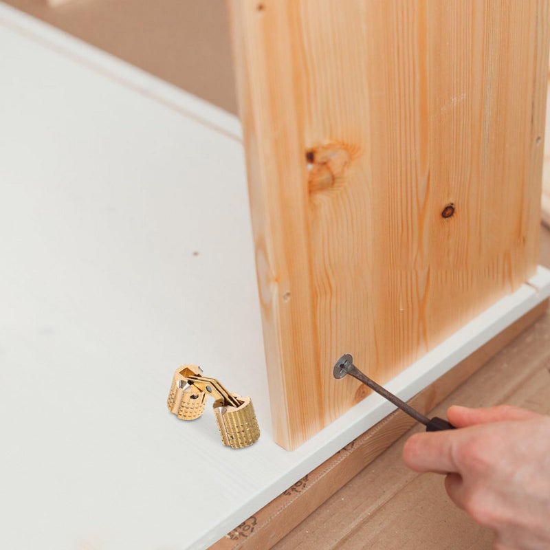 Brass Concealed Hinges 12mm Hidden Cabinet Hardware For Wooden Doors Jewelry Boxes - Image 5