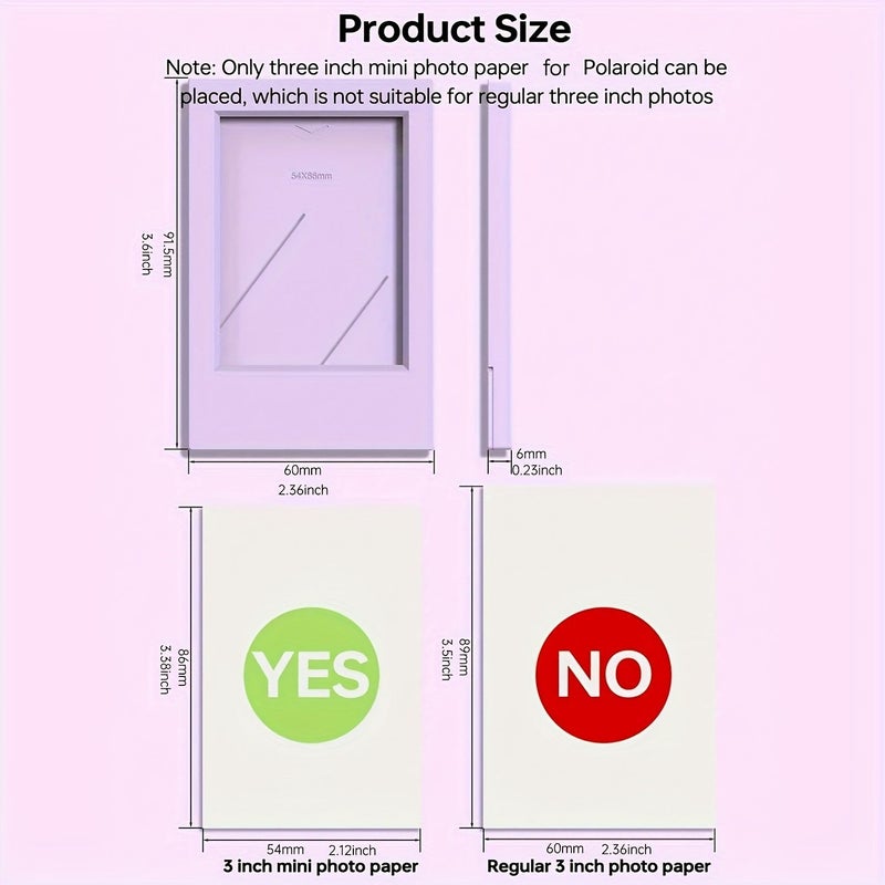 3 Inch Pink Photo Frame For Instax Mini Polaroid Camera Compatible With Mini Evo 12 11 9 8 7 Plus - Image 2