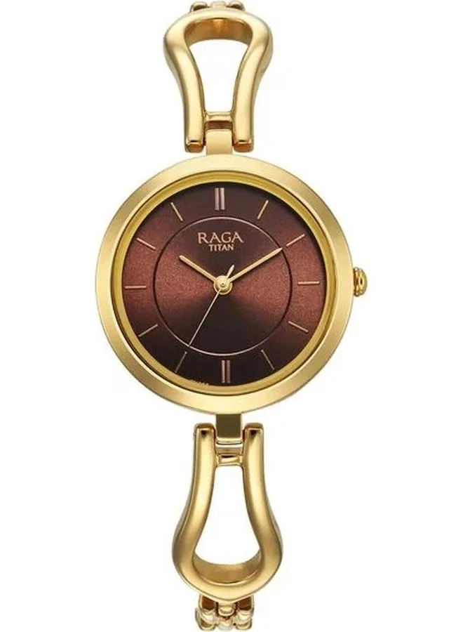 TITAN Women's Metal Analog Watch 2727YM01 - 29.3 mm